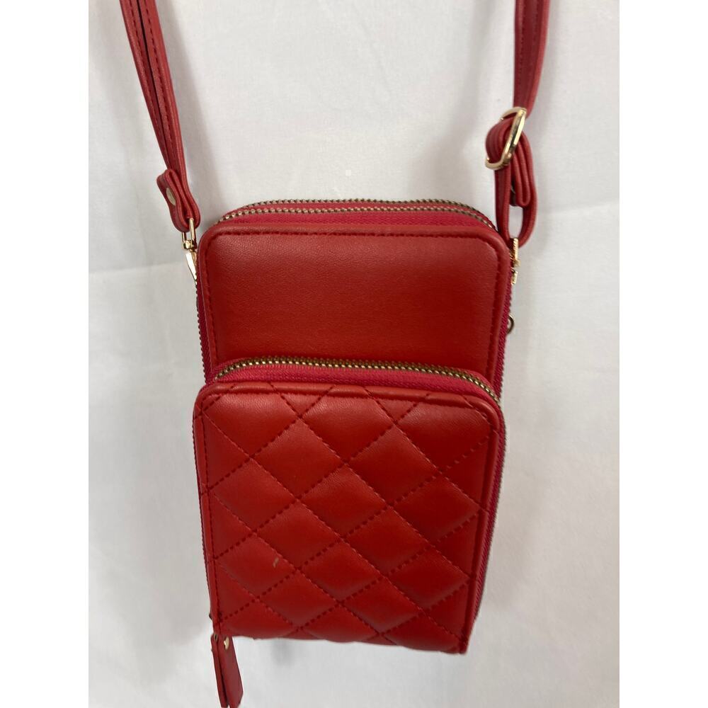 Boutique Quilted Crossbody Bag Orange